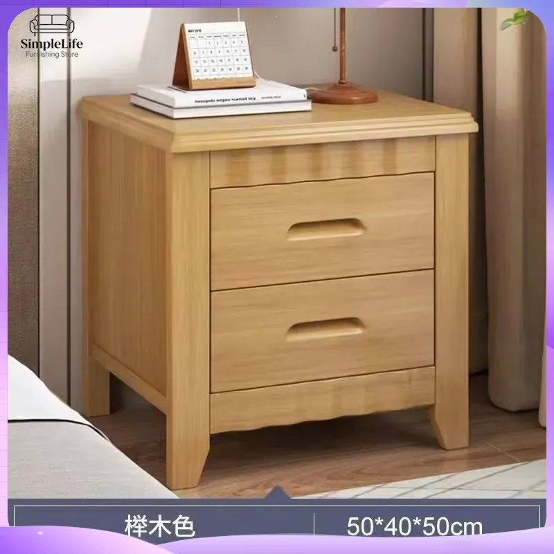 Office Furniture Rental - Installation-Free Chinese Style Solid Wood Bedside