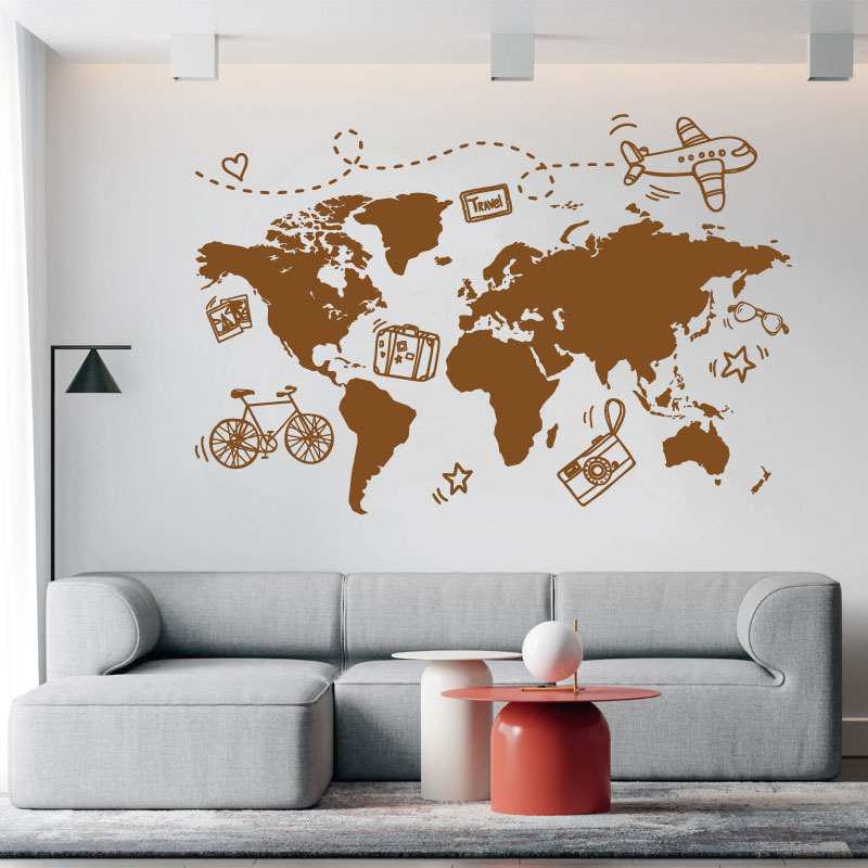 Go Travel World Map Wall Stick - Office Furniture To Go review and price