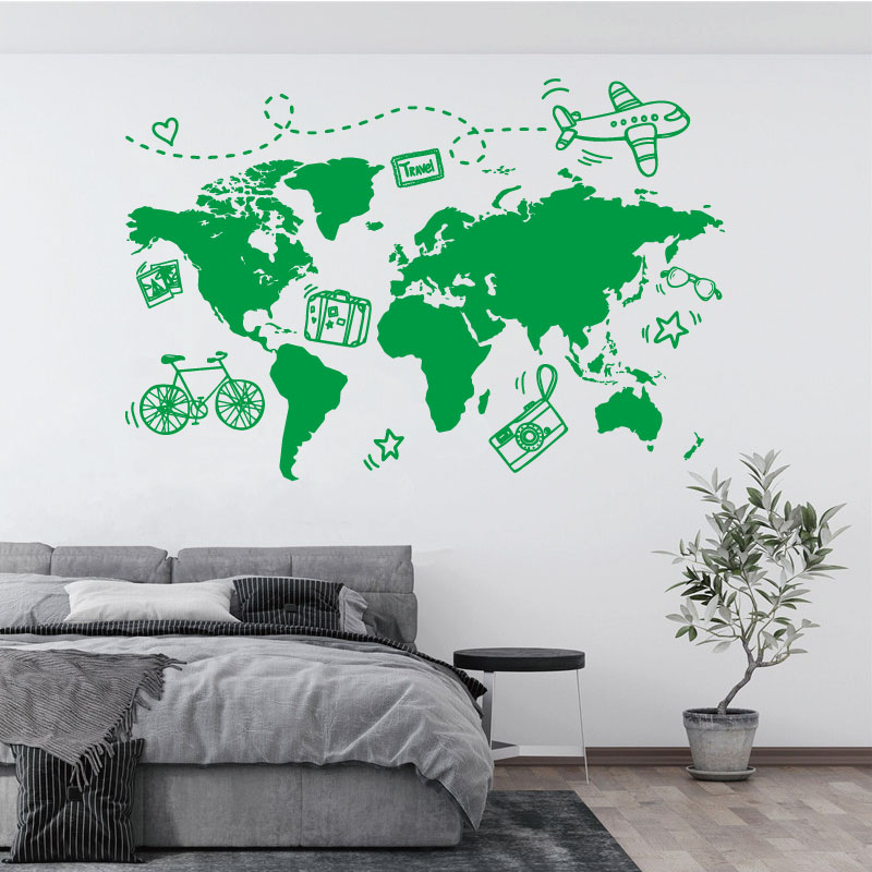 Go Travel World Map Wall Stick - Office Furniture To Go review and price