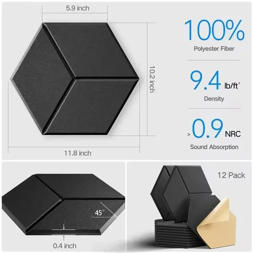 12 Pcs Self-Adhesive Hexagon S - Office Furniture Solutions review and price
