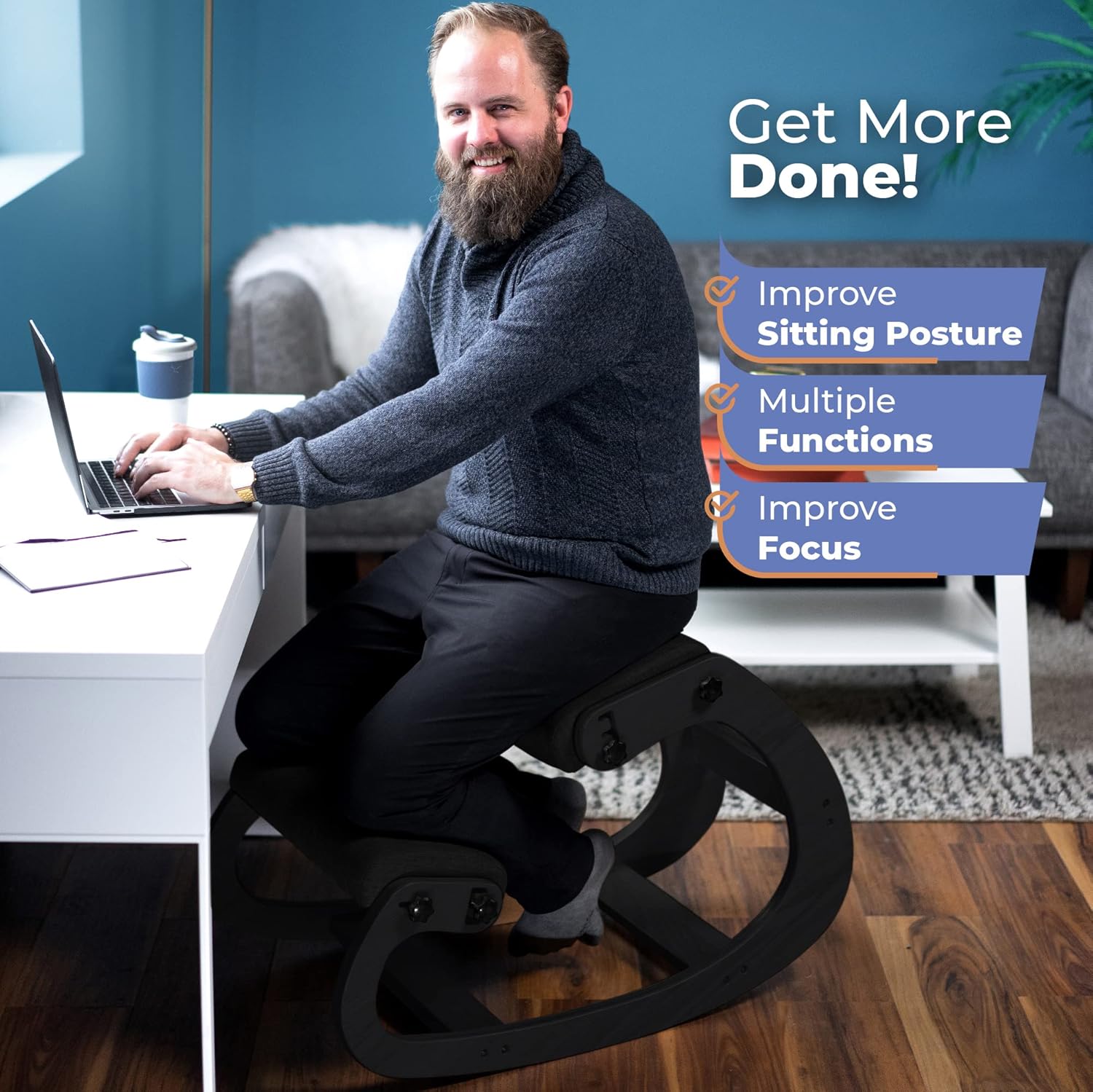 Ergonomic Wooden Kneeling Chai - Office Furniture Ergonomic review and price